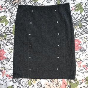 Spanner pencil skirt with buttons